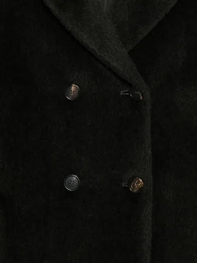 's Max Mara 더블 브레스티드 코트 In Black