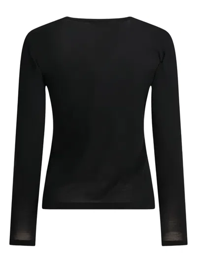 's Max Mara V넥 버튼 가디건 In Black