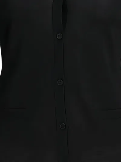 's Max Mara V넥 버튼 가디건 In Black