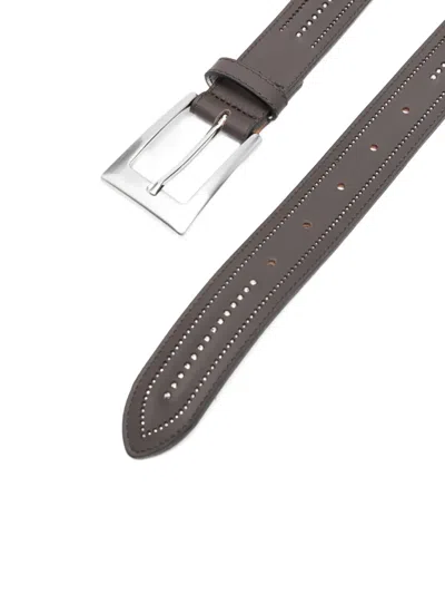 Peserico 스터드 레더 벨트 In Brown