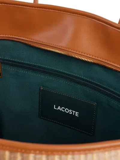 Lacoste 로고 아플리케 숄더 백 In Brown