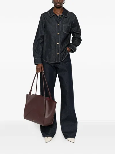 S Max Mara Denim Shirt In Black