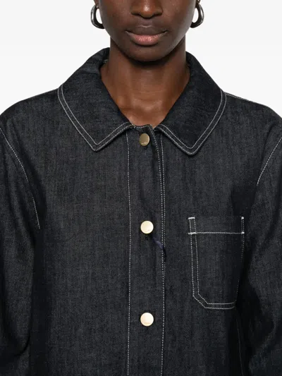 S Max Mara Denim Shirt In Black