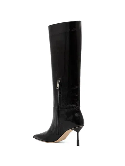 Msgm Pointed Knee High Boots In Black