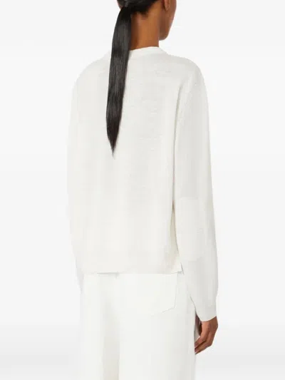 's Max Mara Elbow Patch Sweater In White