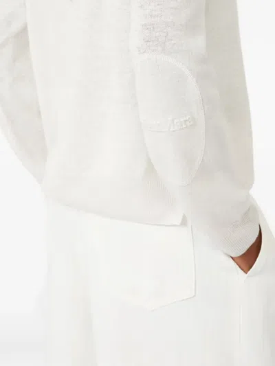 's Max Mara Elbow Patch Sweater In White