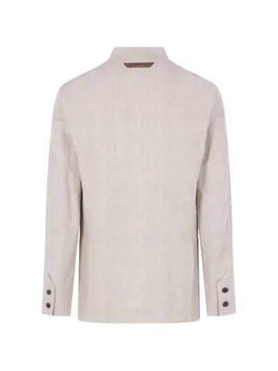 Sease Check-pattern Shirt In Neutral
