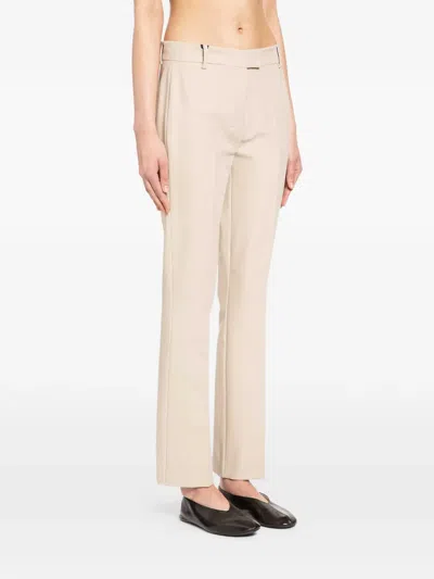 S Max Mara 파티나 스트레이트 팬츠 In Neutral