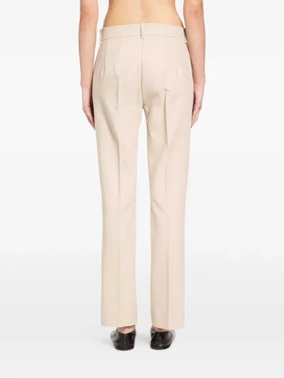 S Max Mara 파티나 스트레이트 팬츠 In Neutral