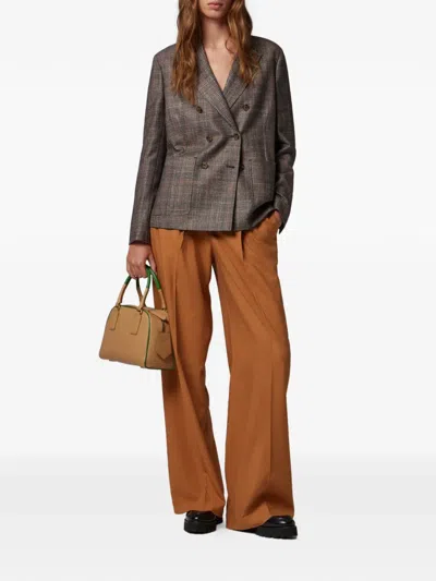 Paul Smith 더블 브레스티드 체크 블레이저 In Brown