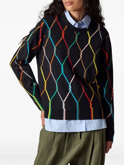 Paul Smith 다이아몬드 패턴 스웨터 In Black