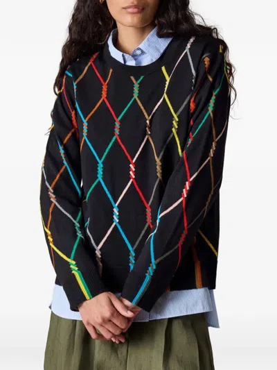 Paul Smith 다이아몬드 패턴 스웨터 In Black