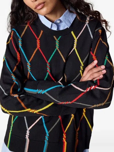 Paul Smith 다이아몬드 패턴 스웨터 In Black