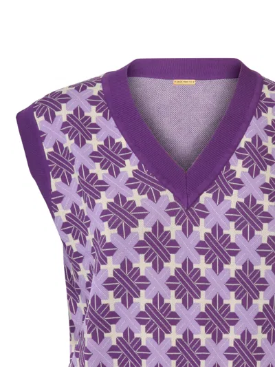Dodo Bar Or Patterned V-neck Vest In Multi