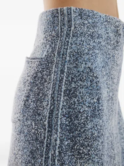 Crush Collection Patterned Skirt In Blue