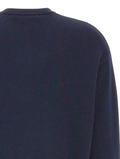 S Max Mara 런던 하프 버튼 스웨터 In Blue