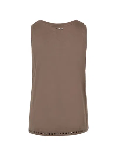 S Max Mara Stud-embellished Tank Top In Brown