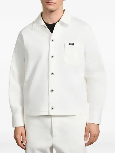 Pence Tommy Button-front Shirt Jacket In White