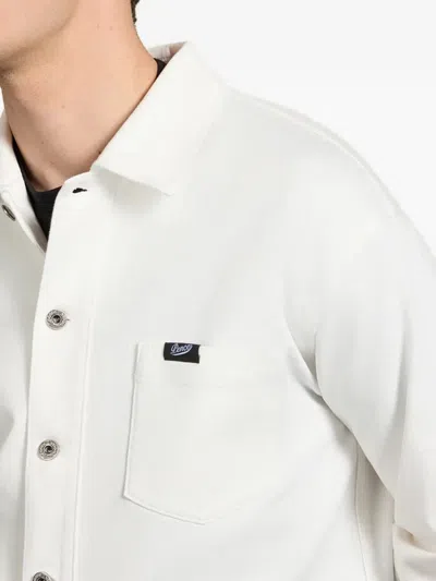 Pence Tommy Button-front Shirt Jacket In White
