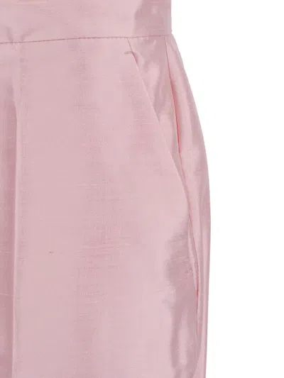Max Mara Studio Pantalone Lungo Mseorata In Pink