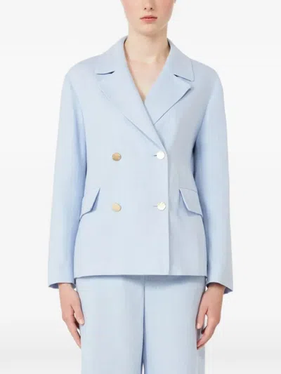 's Max Mara Double-breasted Blazer In Blue