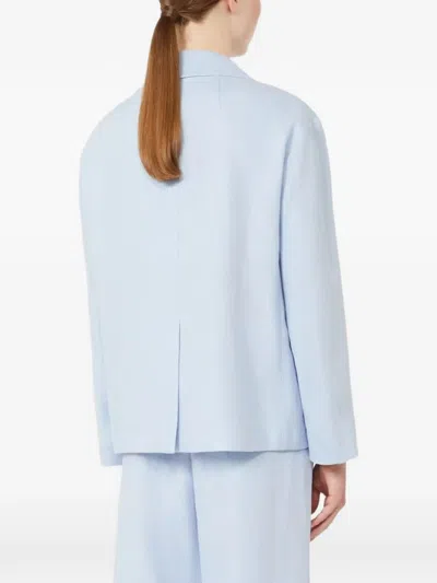 's Max Mara Double-breasted Blazer In Blue