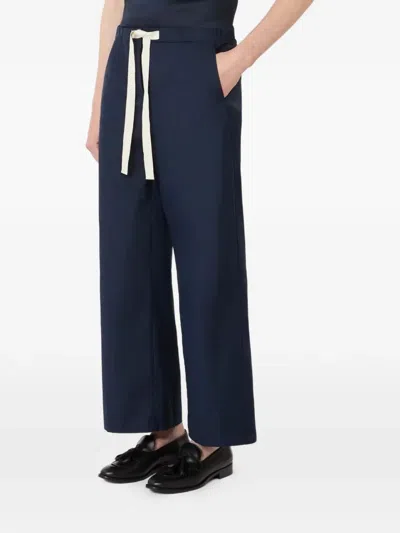 's Max Mara Smmargento Drawstring Trousers In Blue