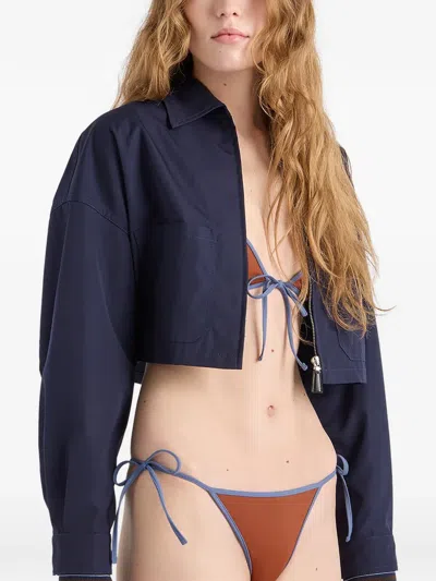 Prada Jersey Bikini Bottom In Multi