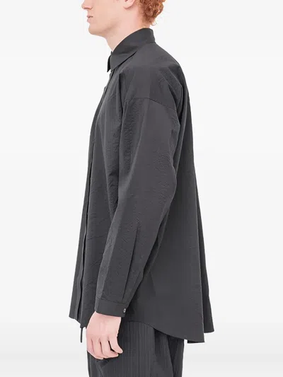 Jan-jan Van Essche Concealed-button Long-sleeved Shirt In Black