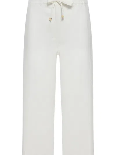 's Max Mara Drawstring Palazzo Pants In White