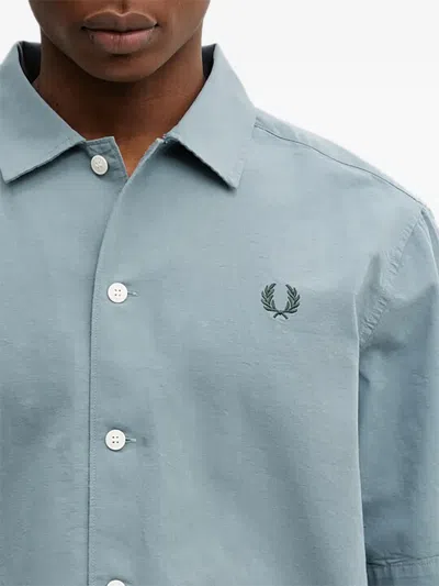 Fred Perry 반소매 셔츠 In Blue