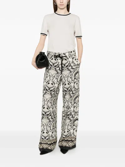 S Max Mara 크루넥 티셔츠 In White