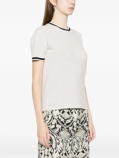 S Max Mara 크루넥 티셔츠 In White