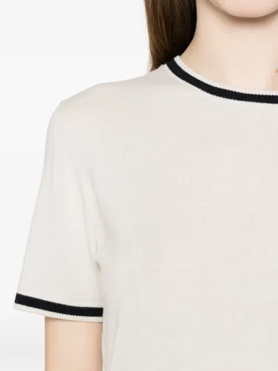 S Max Mara 크루넥 티셔츠 In White