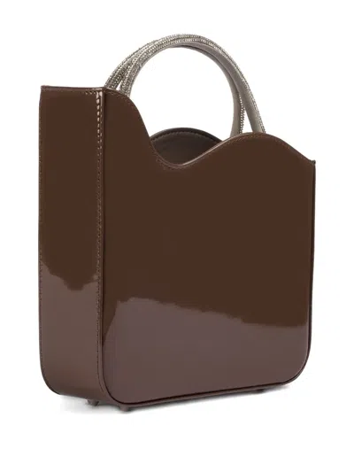 Le Silla 스몰 아이비 크리스털 장식 웨이브 토트 백 In Brown