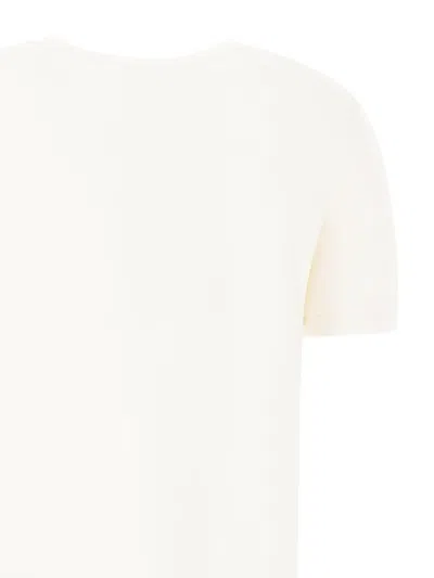 S Max Mara 크루넥 자수 티셔츠 In White