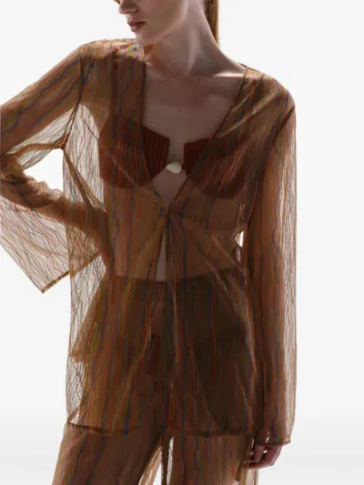 Baobab 골라 하이라이즈 팬츠 In Brown