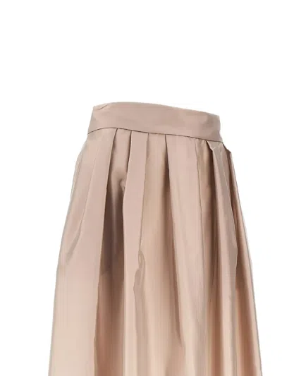 's Max Mara 플리츠 미디 스커트 In Neutral