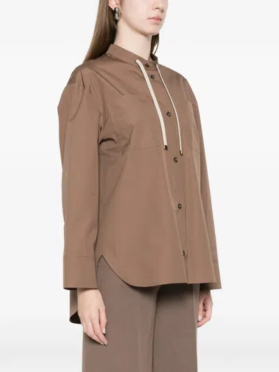 S Max Mara 드로스트링 포켓 셔츠 In Neutral