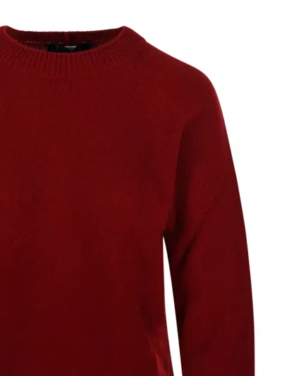S Max Mara 라운드 넥 스웨터 In Red