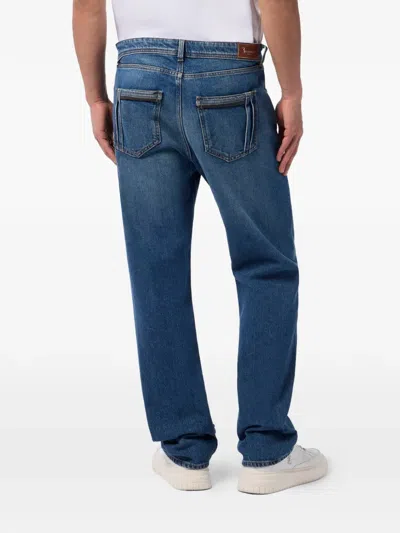 Billionaire Button-fastening Jeans In Blue
