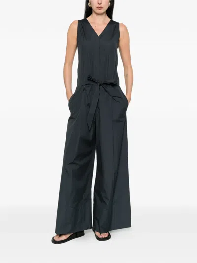 S Max Mara V넥 벨트 점프수트 In Black