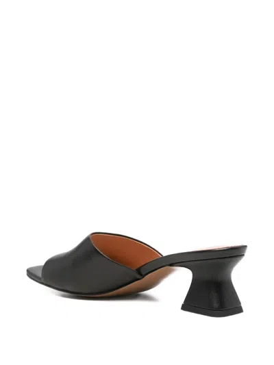 Bibi Lou Square Toe Mules In Black