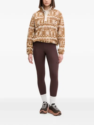 Columbia Patterned Button-up Top In Brown