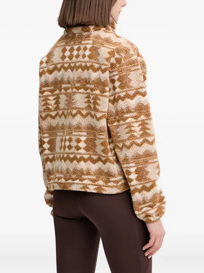 Columbia Patterned Button-up Top In Brown