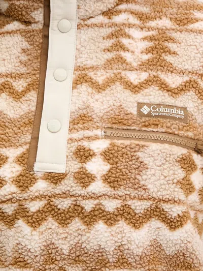 Columbia Patterned Button-up Top In Brown
