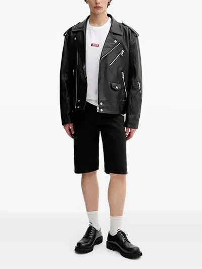 Levi's Back-patch Shorts In Black
