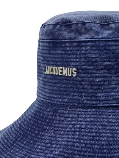 Jacquemus 그로그랭 데님 모자 In Blue