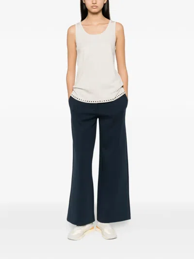 S Max Mara 스터드 장식 민소매 탑 In Neutral