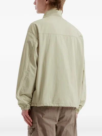 Chocoolate 로고 자수 집업 재킷 In Green